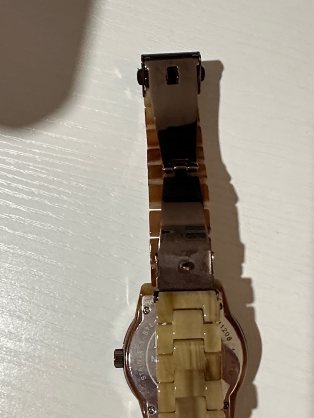 Michael Kors Gold and Cream Resin Bracelet Watch - Picture 5 of 10
